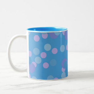 Tasse 2 Couleurs grappes de pois roses bleus et violets