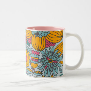 Tasse 2 Couleurs Gras Floral et vignes