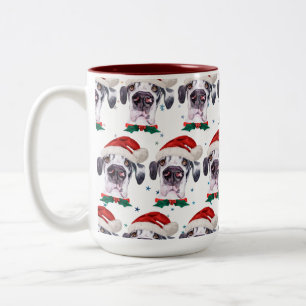 Tasse 2 Couleurs Great Dane Chien race Étoiles de Noël