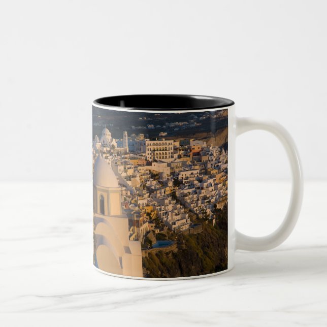 Tasse 2 Couleurs Grèce et île grecque de Santorin ville de (Droit)