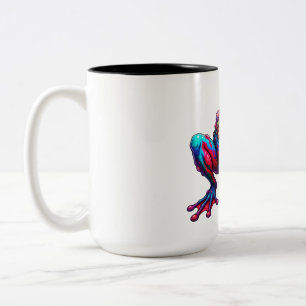 Tasse 2 Couleurs Grenouille Arc-en-ciel Néon Éclatée
