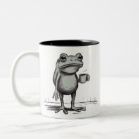 Grenouille Buvant du Café Mème Grenouille Mystique
