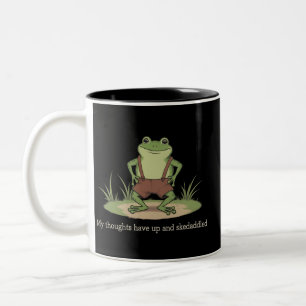 Tasse 2 Couleurs Grenouille Cottagecore Fuite Drôle Sarcastique