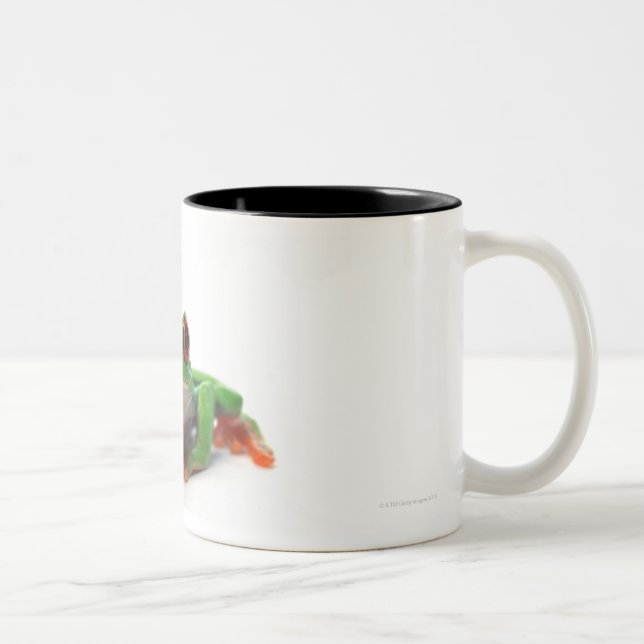Tasse 2 Couleurs Grenouille d'arbre observée par rouge 2 (Droit)