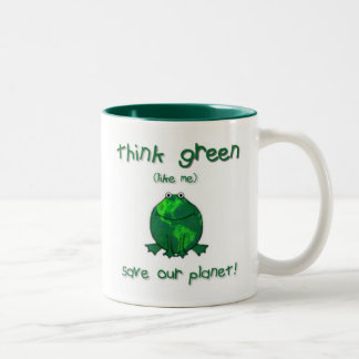 Tasse 2 Couleurs Grenouille de l'environnement de jour de la terre