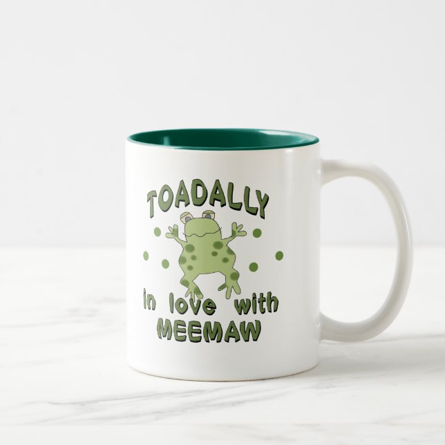 Tasse 2 Couleurs Grenouille de MeeMaw d'amour de TOADALLY (Droit)