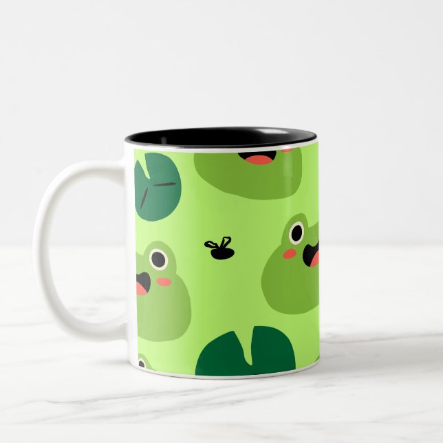 Tasse 2 Couleurs Grenouille drôle (Gauche)