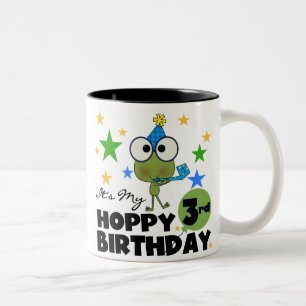 Tasse 2 Couleurs Grenouille-Hoppy 3e Anniversaire Tshirts et cadeau