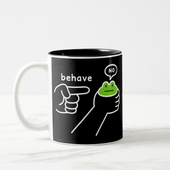 Tasse 2 Couleurs Grenouille malhonnête Mème de grenouille Se compor (Gauche)