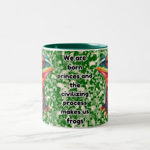 Tasse 2 Couleurs Grenouille Mignonne avec Dessin de Grenouille de D