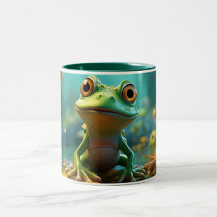 Tasse 2 Couleurs Grenouille mignonne avec dessin de grenouille de d