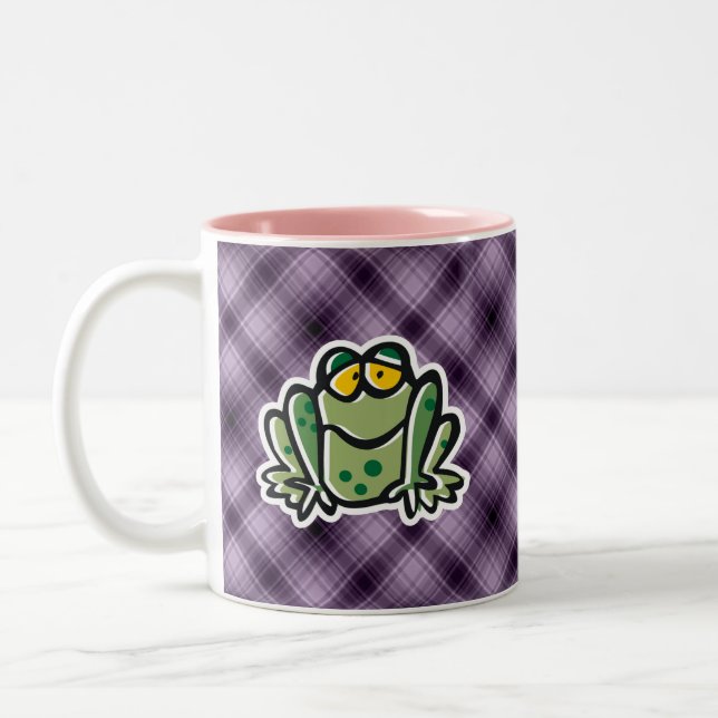 Tasse 2 Couleurs Grenouille mignonne ; Pourpre (Gauche)