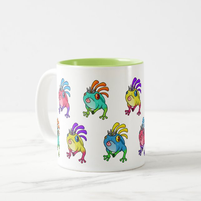 Tasse 2 Couleurs Grenouille multicolore (Devant gauche)