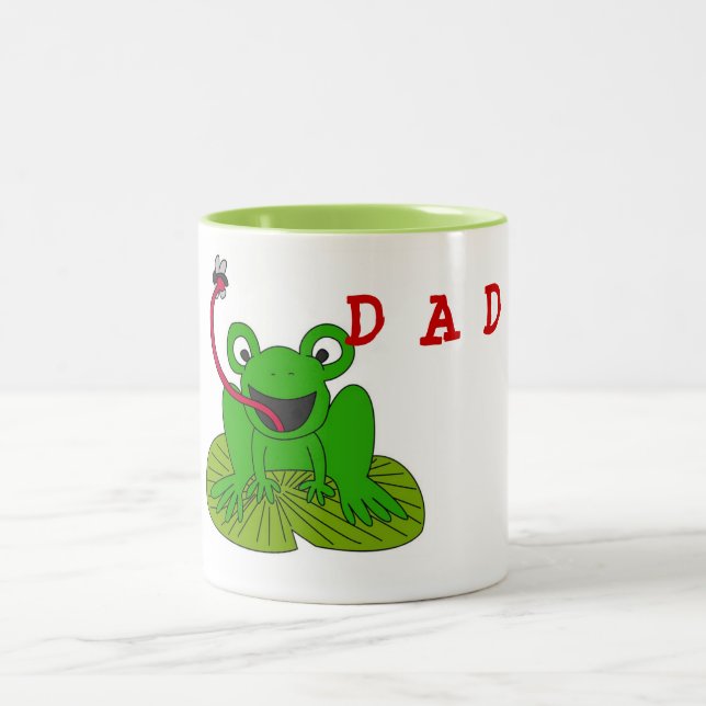 Tasse 2 Couleurs Grenouille papa sur Lillyput (Centre)