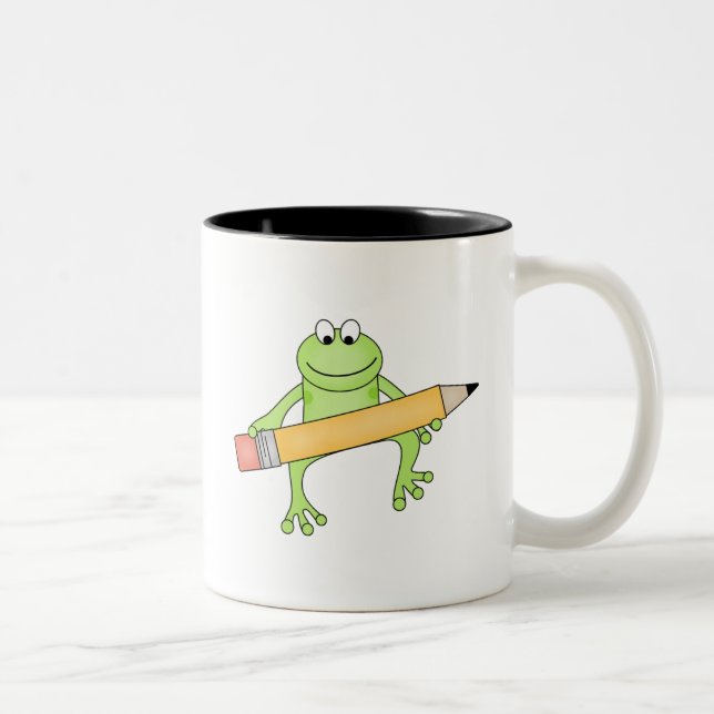Tasse 2 Couleurs Grenouille verte avec des T-shirts et des cadeaux (Droit)