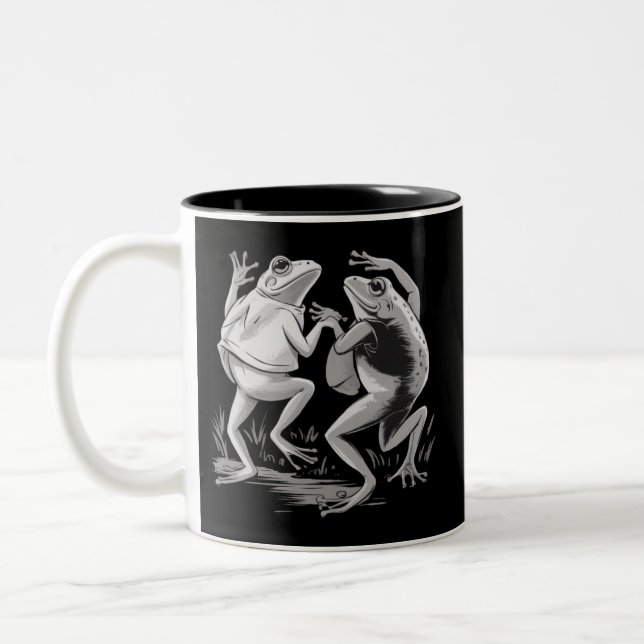 Tasse 2 Couleurs Grenouilles dansantes Toad Goblincore Dark Academi (Gauche)