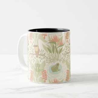 Tasse 2 Couleurs Grenouilles et oiseaux de la jungle douce