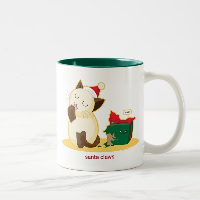 Tasse 2 Couleurs Griffes de Père Noël (Droit)