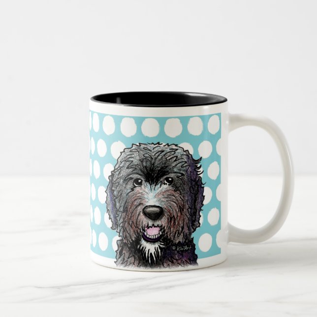 Tasse 2 Couleurs Griffonnage de noir de KiniArt (Droit)