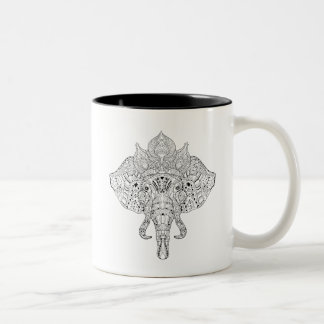 Tasse 2 Couleurs Griffonnage inspiré par tête d'éléphant