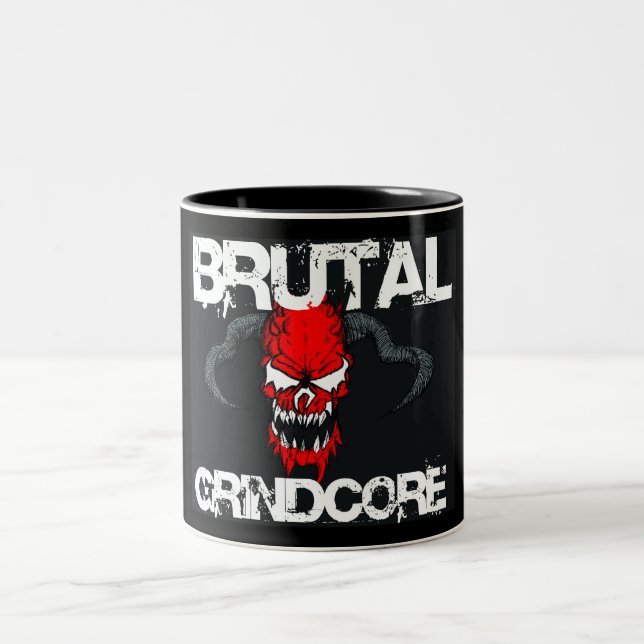 Tasse 2 Couleurs Grindcore brutal (Centre)