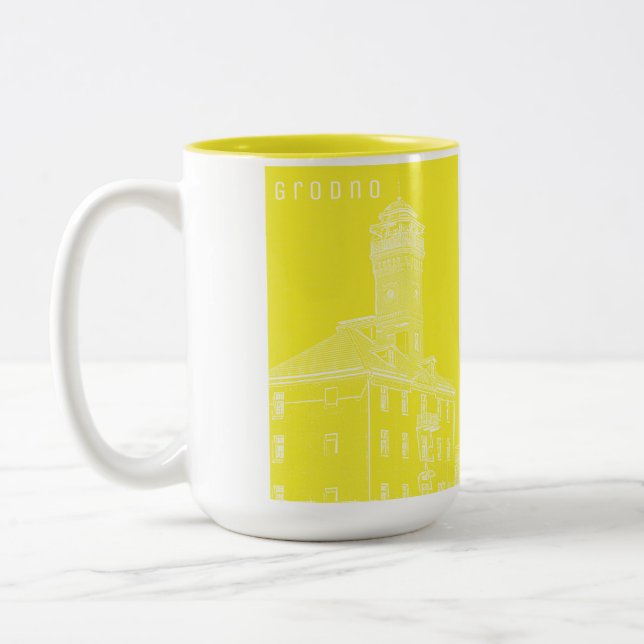 Tasse 2 Couleurs Grodno Belarus Architecture City View Water Tower (Gauche)