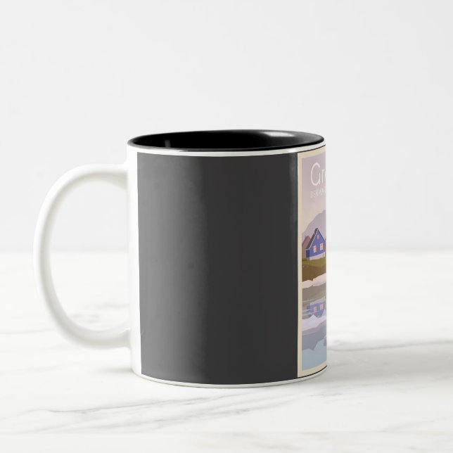 Tasse 2 Couleurs Groenland Danemark Voyage (Gauche)