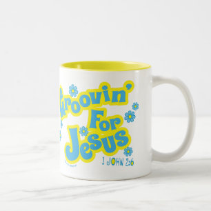 Tasse 2 Couleurs Groovin' Pour Jésus Style Rétro Christian