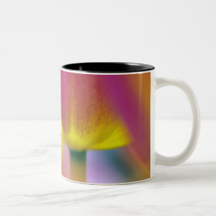 Tasse 2 Couleurs Gros plan sur le dessous d'une fleur de tulipe, Ku