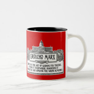 Tasse 2 Couleurs Groucho Marx sur la politique