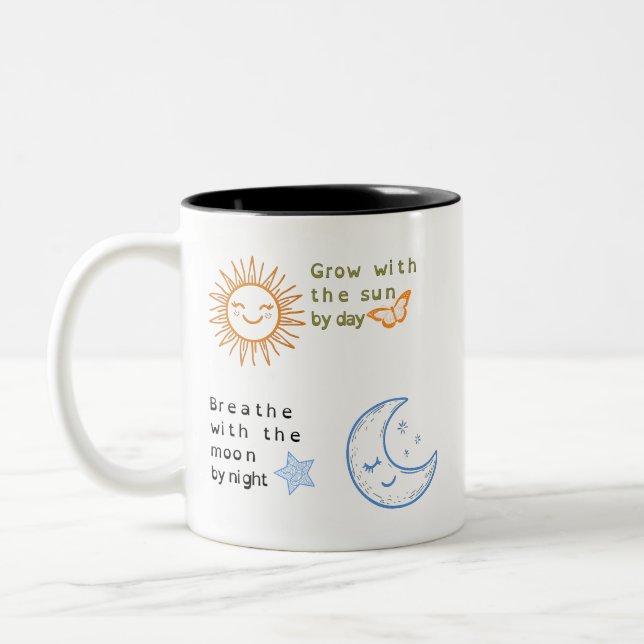 Tasse 2 Couleurs Grow With The Sun, Breath With The Moon (Gauche)