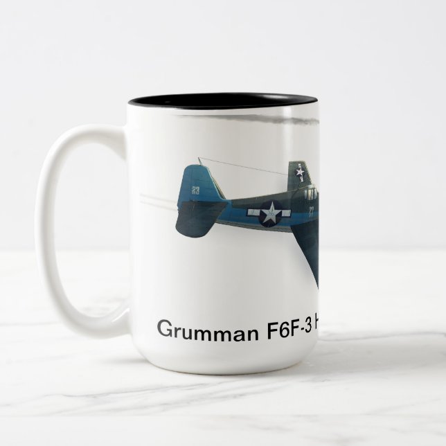 Tasse 2 Couleurs Grumman F6F-3 Hellcat (Gauche)