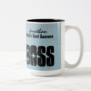 Tasse 2 Couleurs Grunge bleue V12 du PATRON le plus impressionnant