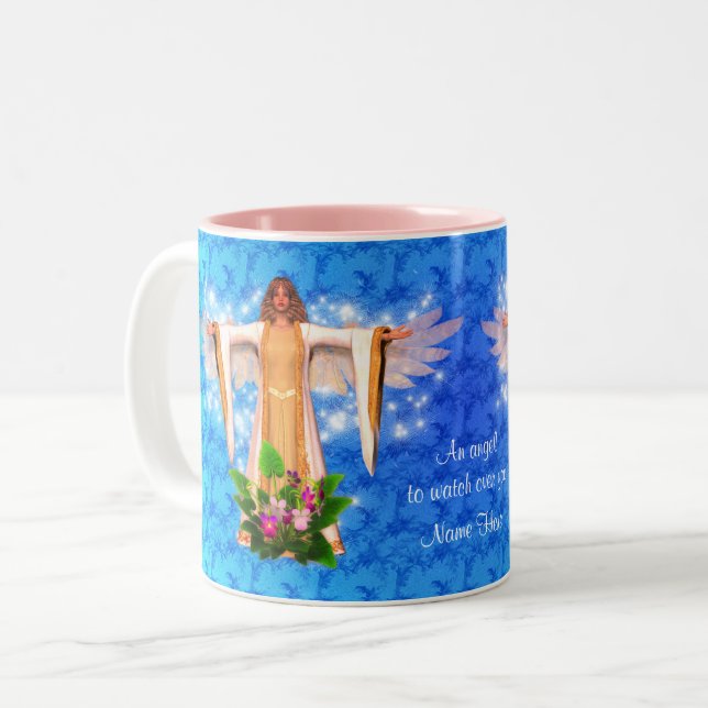 Tasse 2 Couleurs Guardian Angel Blue Inspiration personnalisée (Devant gauche)