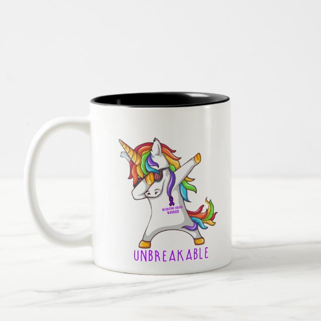 Tasse 2 Couleurs Guerrier de COLITE ULCÉREUSE incassable (Gauche)
