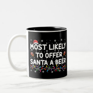 Tasse 2 Couleurs Guirlande de Noël pour la personne la plus suscept