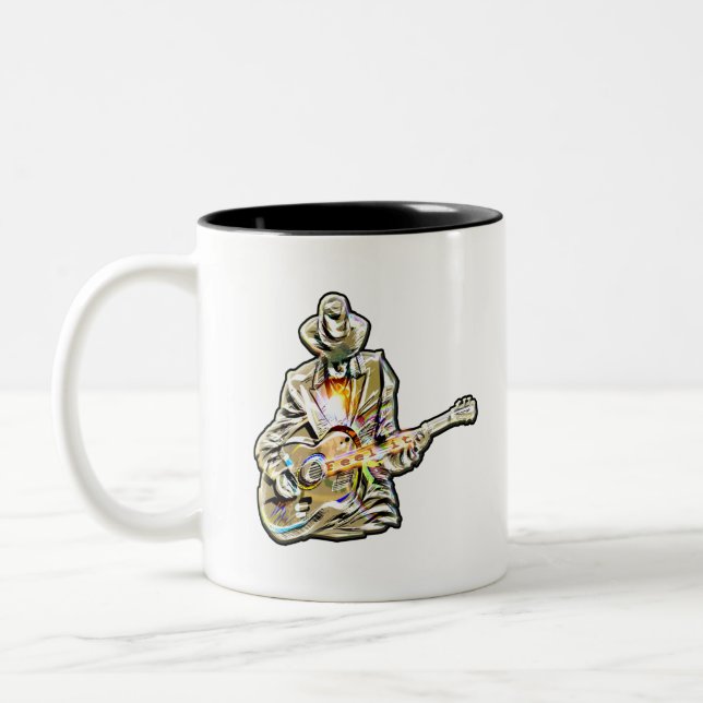 Tasse 2 Couleurs Guitar Blues Mann - Sentez-le (Gauche)
