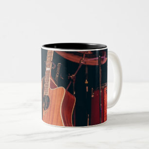 Tasse 2 Couleurs Guitare acoustique cool