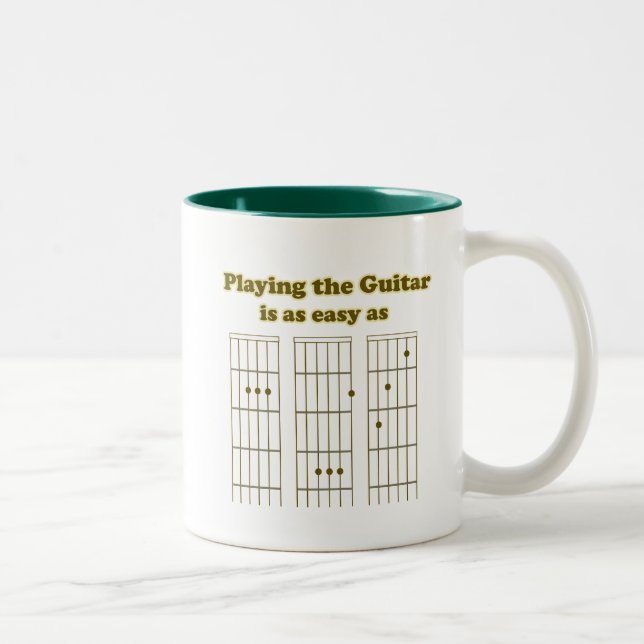 Tasse 2 Couleurs Guitare aussi facile que ABC (Droit)