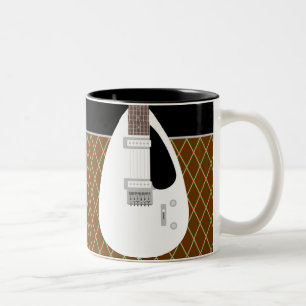 Tasse 2 Couleurs Guitare électrique emblématique en forme de larme 