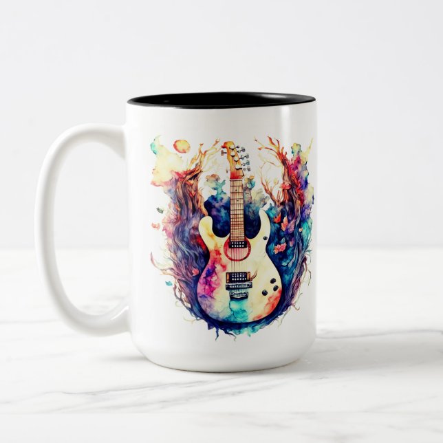 Tasse 2 Couleurs Guitare moderne (Gauche)