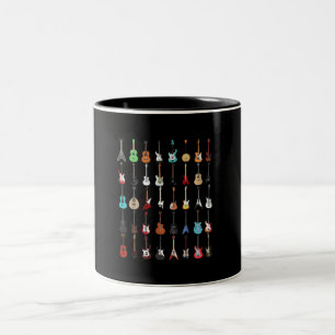 Tasse 2 Couleurs Guitare Musical Instrument Rock and Roll