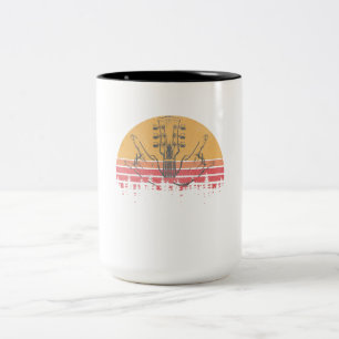 Tasse 2 Couleurs Guitariste vintage de rock de joueur de guitare