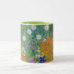 Tasse 2 Couleurs Gustav Klimt - Jardin de fleurs