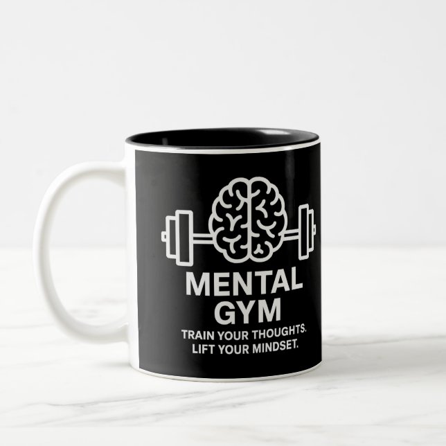 Tasse 2 Couleurs Gym mental - Esprit Motivationnel (Gauche)