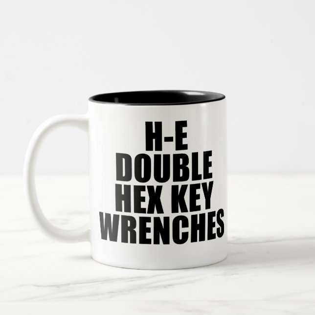 Tasse 2 Couleurs H-E Double clé hexagonale Enfer (Gauche)