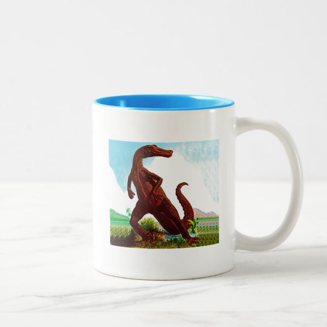 Tasse 2 Couleurs Hadrosaurus Dinosaur (Droit)
