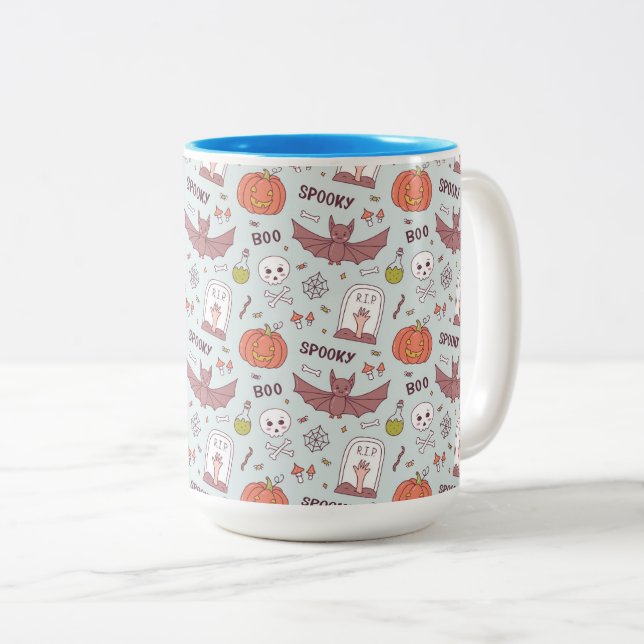 Tasse 2 Couleurs Halloween (Devant droit)