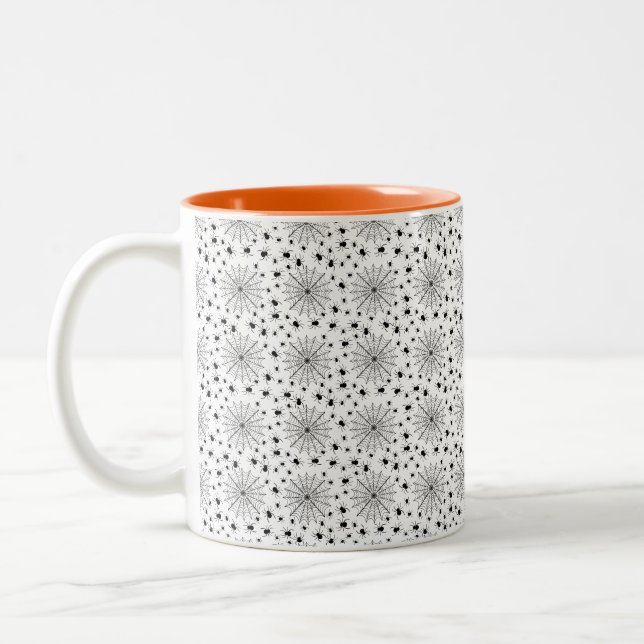 Tasse 2 Couleurs Halloween avec les araignées (Gauche)
