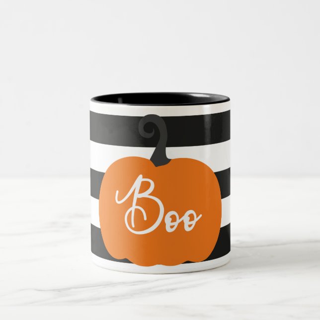 Tasse 2 Couleurs Halloween "Boo" Citrouille (Centre)